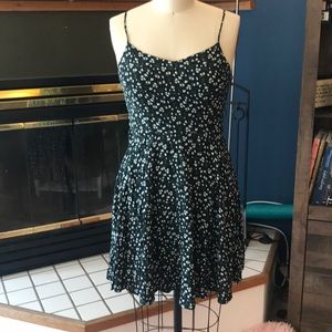 Old Navy Black Floral Print Cami Sundress Large